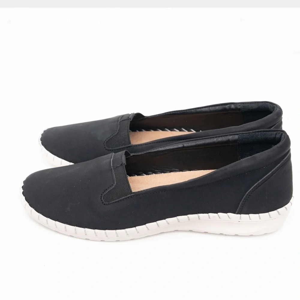 Easy Street - Belen‎ Black Slip-On Sneaker Size 9.5 NIB | Comfort Walking Shoe